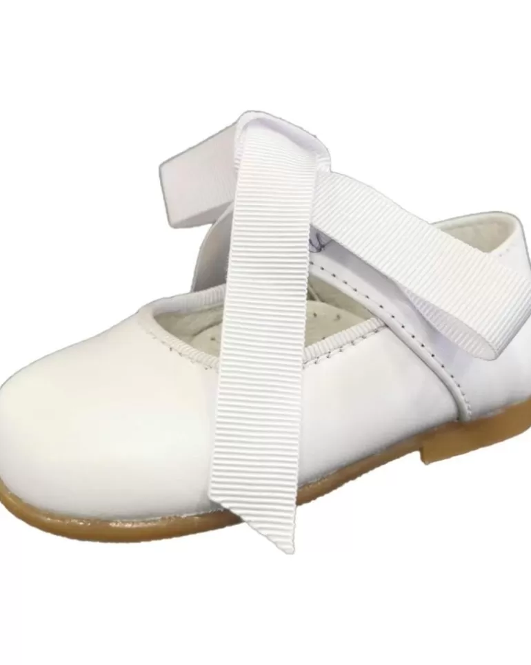 CRIOS Zapatos De Niña 43-14 Mercedes Con Lazo Blanco Cheap