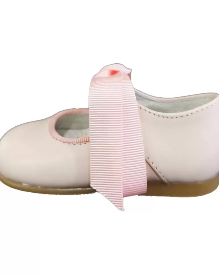 CRIOS Zapatos De Niña 43-14 Mercedes Con Lazo Rosa Fashion