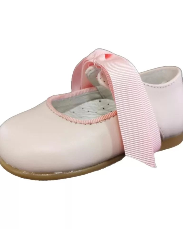 CRIOS Zapatos De Niña 43-14 Mercedes Con Lazo Rosa Fashion