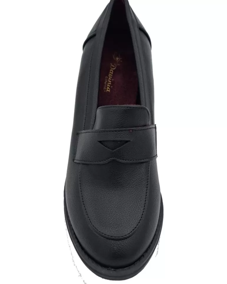 DAVINIA Zapatos De Mujer Mocasin Plano Mujer Negro Sale