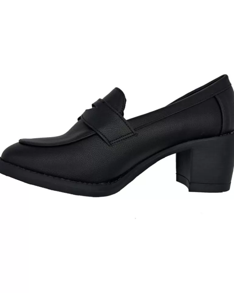 DAVINIA Zapatos De Mujer Mocasin Tacón Mujer Negro Outlet