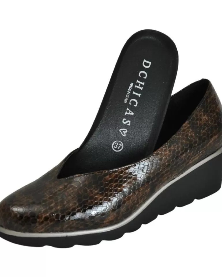 DCHICAS Zapatos De Mujer - Zapato Cuña De Mujer De Piel Para Plantillas Mod Cuero Discount