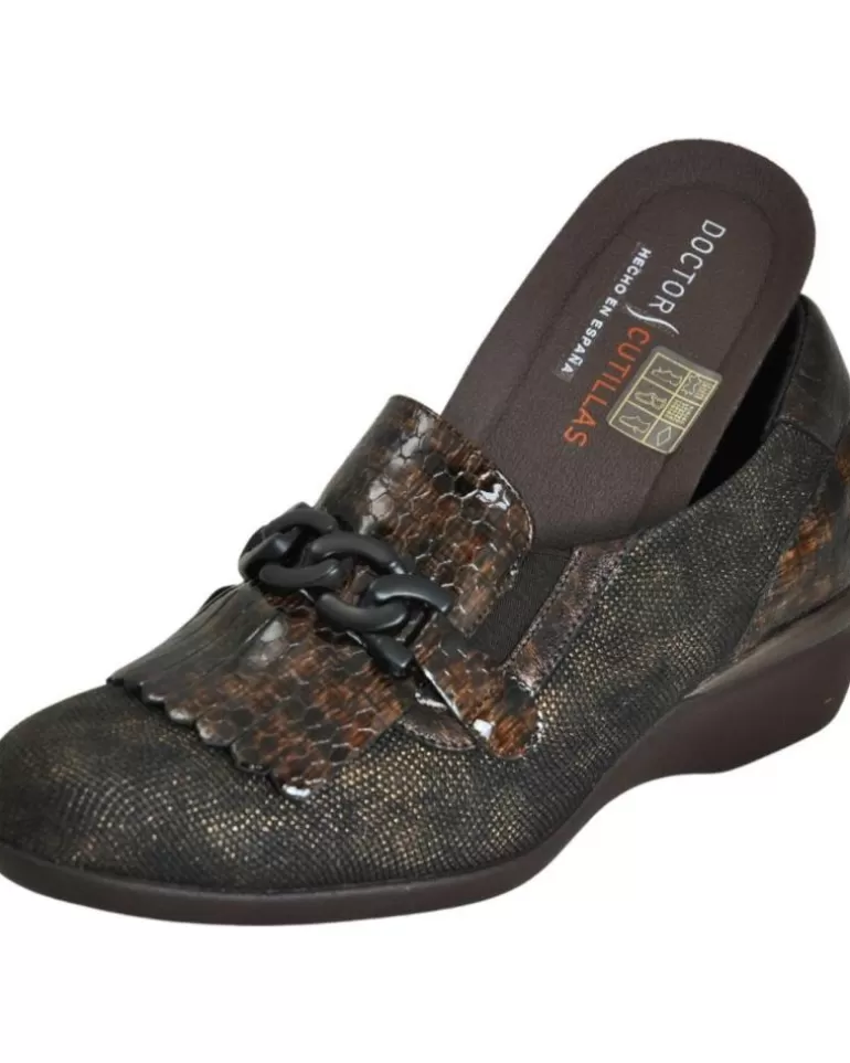 D`CUTILLAS Zapatos De Mujer Doctor Cutillas - Mocasin Mujer Plantilla Extraible Charo Marron Cheap