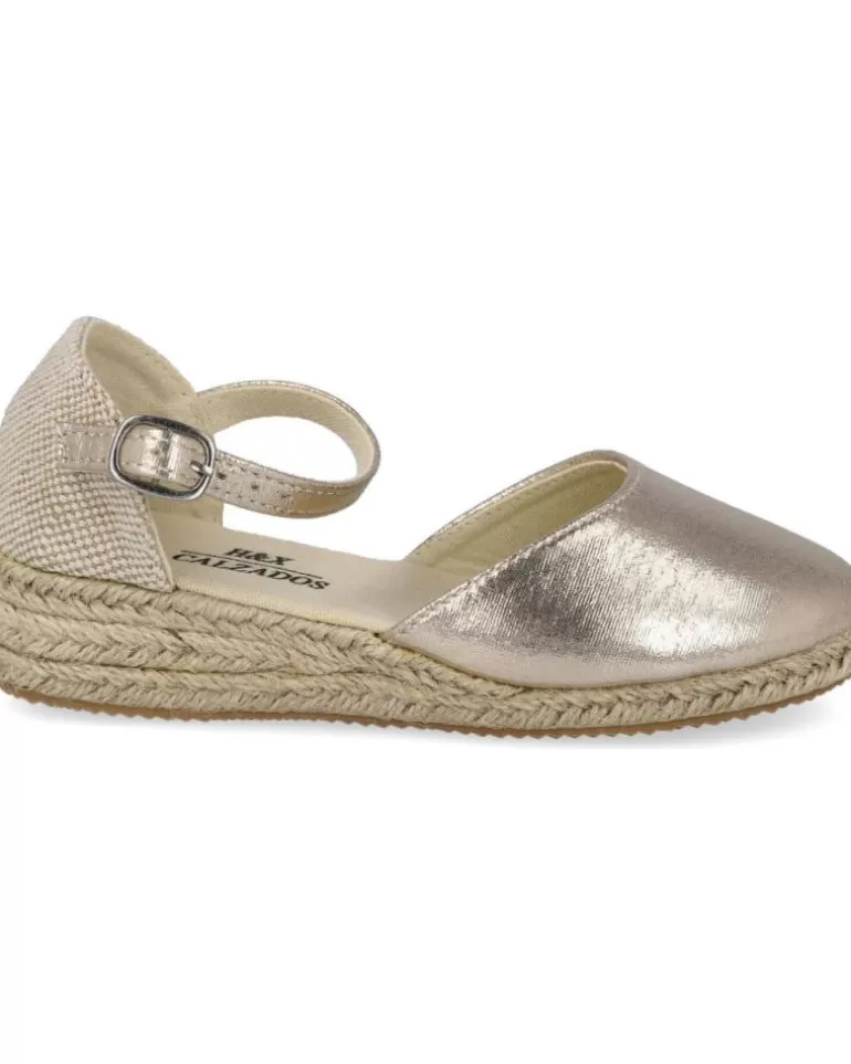 BUBBLE BOBBLE Zapatos De Cuña De Niña 442-11 Alpargatas Esparto Niña Oro Flash Sale
