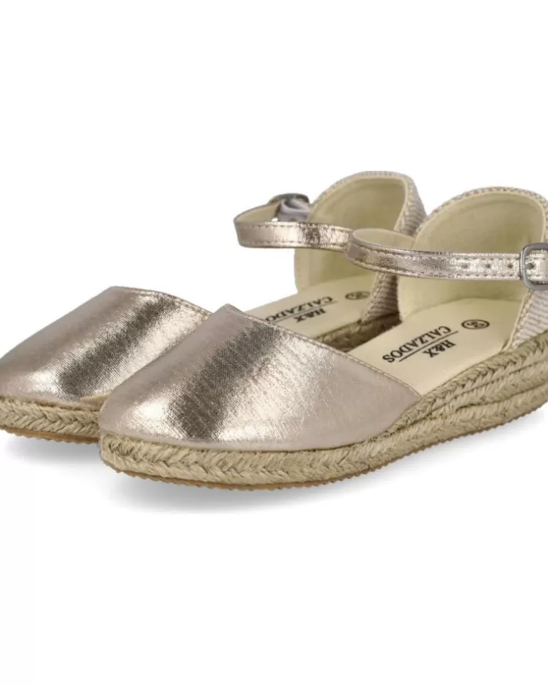 BUBBLE BOBBLE Zapatos De Cuña De Niña 442-11 Alpargatas Esparto Niña Oro Flash Sale