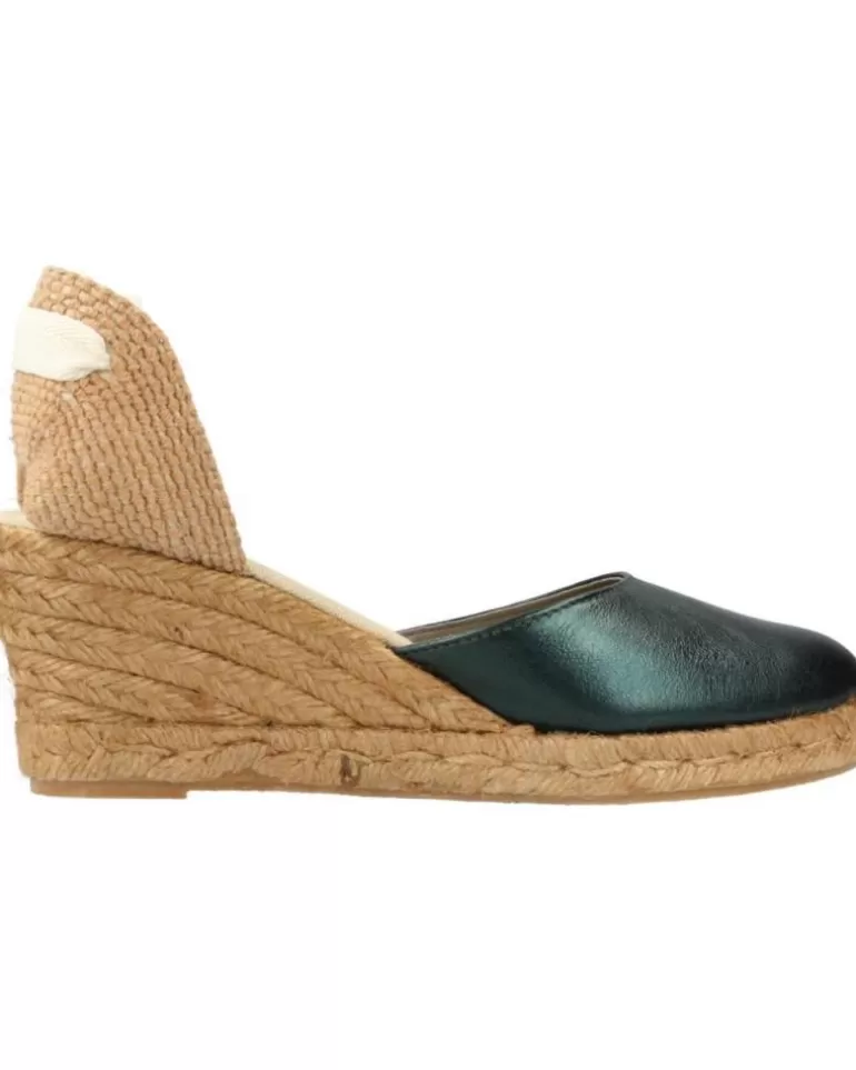 CLARA DURAN Zapatos De Cuña De Mujer Valenlamcd Verde Cheap