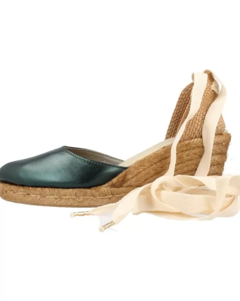 CLARA DURAN Zapatos De Cuña De Mujer Valenlamcd Verde Cheap