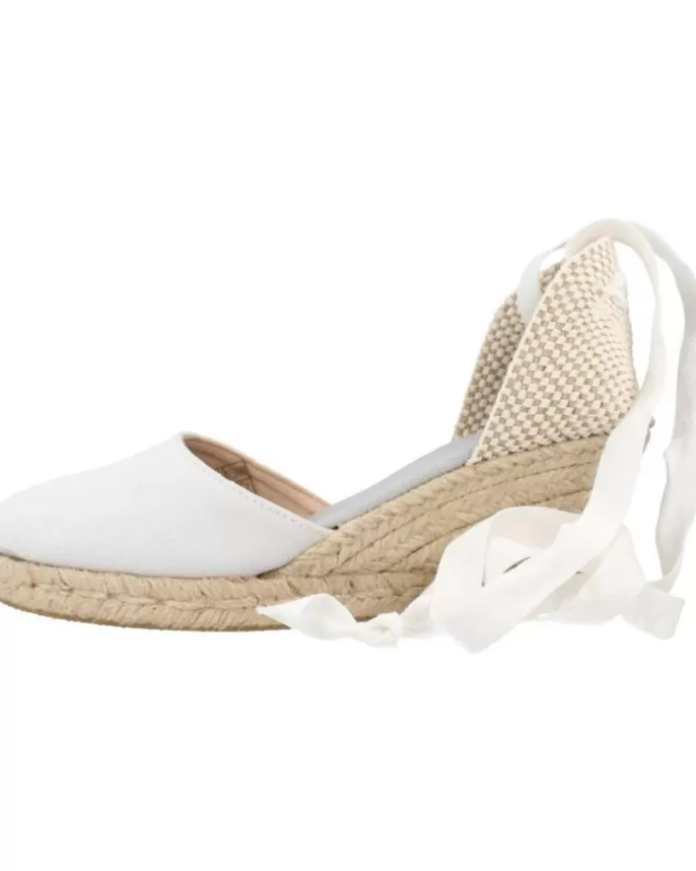 CLARA DURAN Zapatos De Cuña De Mujer Valensercd Blanco Cheap