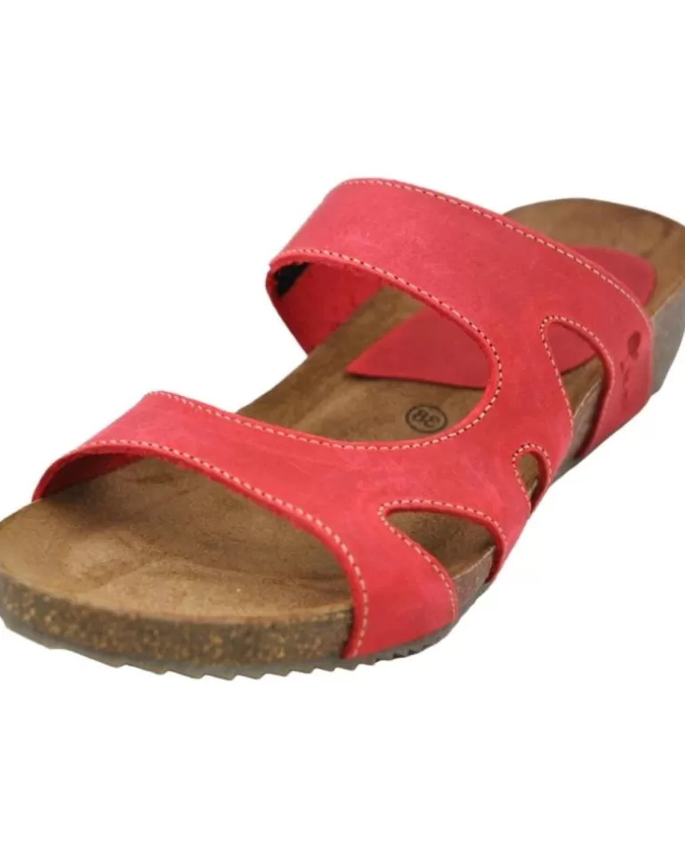 INTERBIOS Zapatos De Cuña De Mujer Inter-Bios 5317 Sandalia Bio Mujer Piel Rojo Fashion