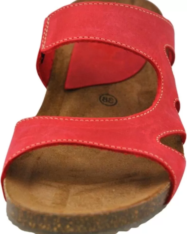 INTERBIOS Zapatos De Cuña De Mujer Inter-Bios 5317 Sandalia Bio Mujer Piel Rojo Fashion