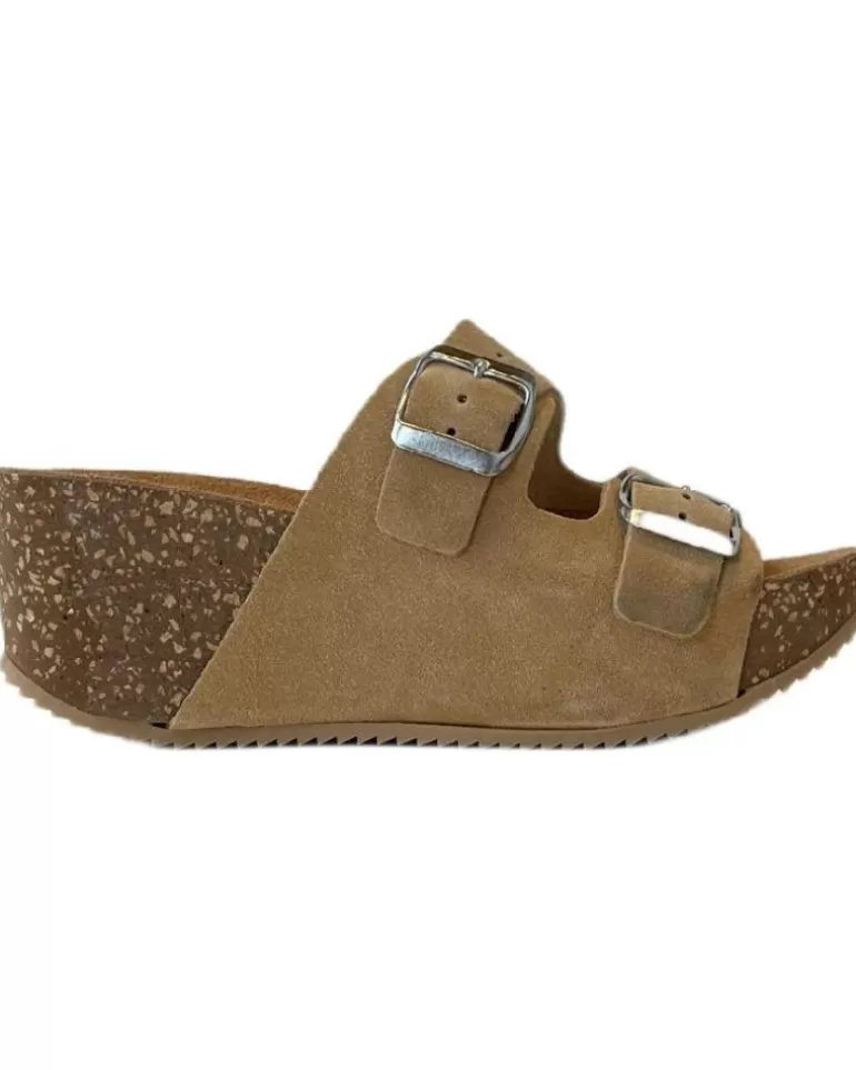ITSE Zapatos De Cuña De Mujer 5711 Camel Marron Discount