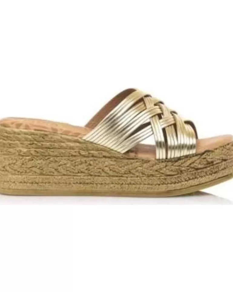 MTNG Zapatos De Cuña De Mujer Sandalias Mustang 51929 Oro Online
