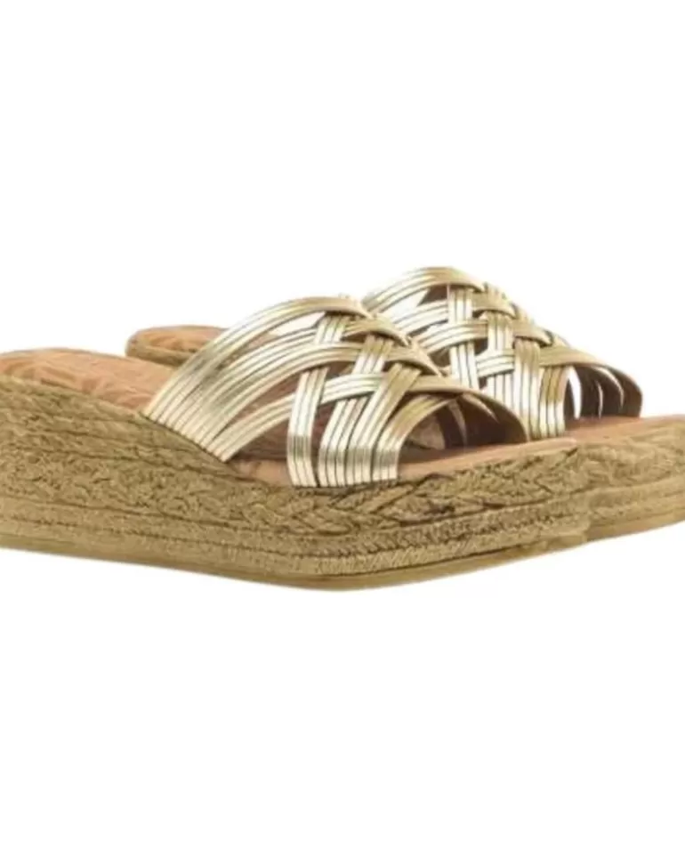 MTNG Zapatos De Cuña De Mujer Sandalias Mustang 51929 Oro Online