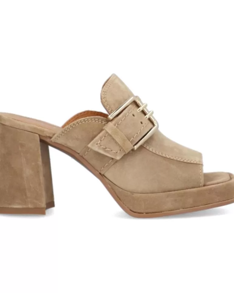 ALPE Zapatos De Tacón De Mujer Sandalias Mujer Chiara Cuero 2567 Camel Best