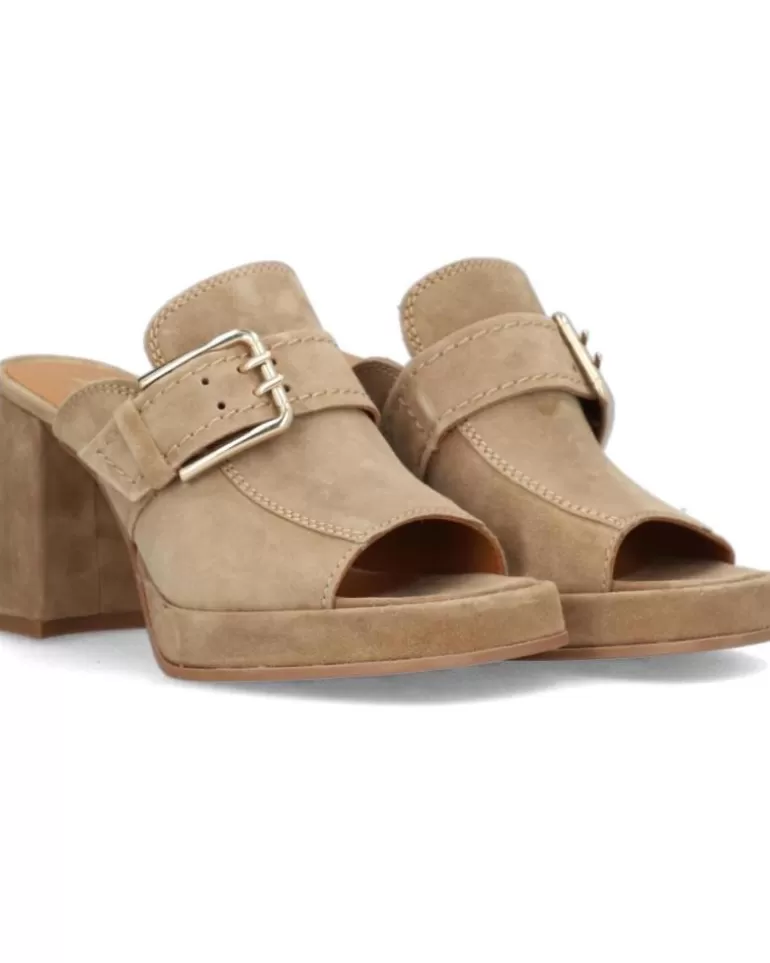 ALPE Zapatos De Tacón De Mujer Sandalias Mujer Chiara Cuero 2567 Camel Best