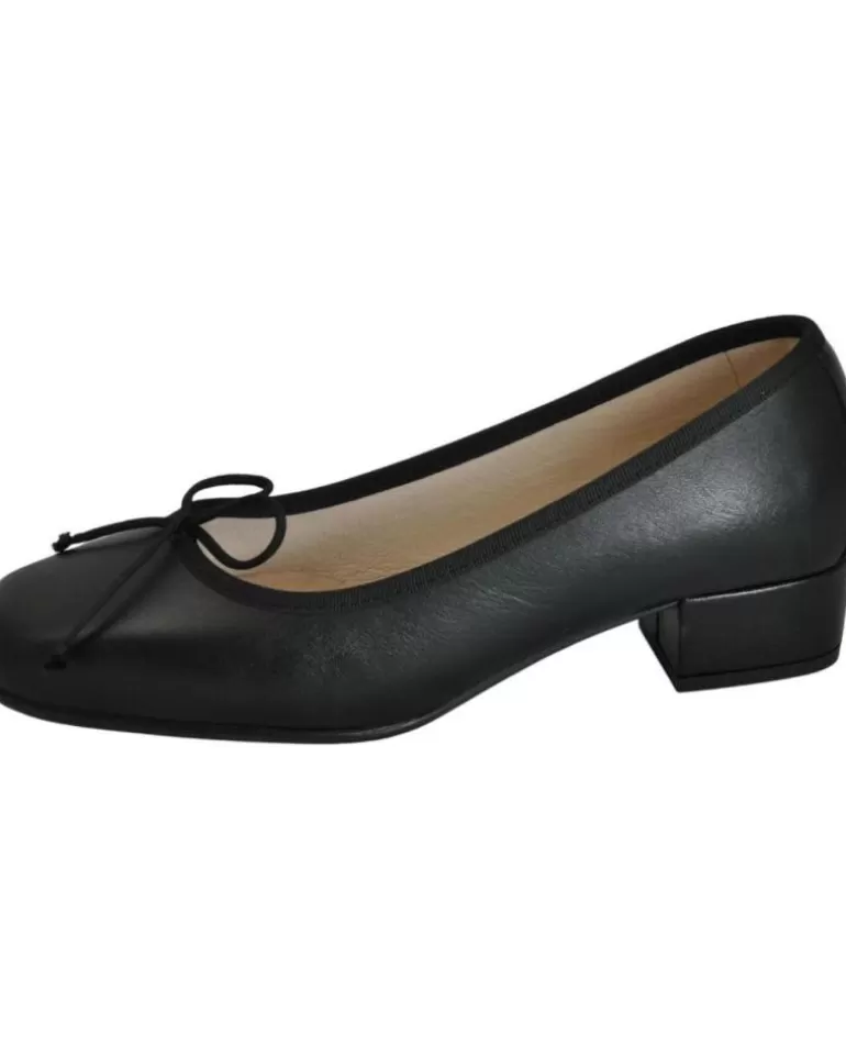 DCHICAS Zapatos De Tacón De Mujer - Manoletina Tacón Bajo De Piel Para Mujer Modelo Negro Flash Sale