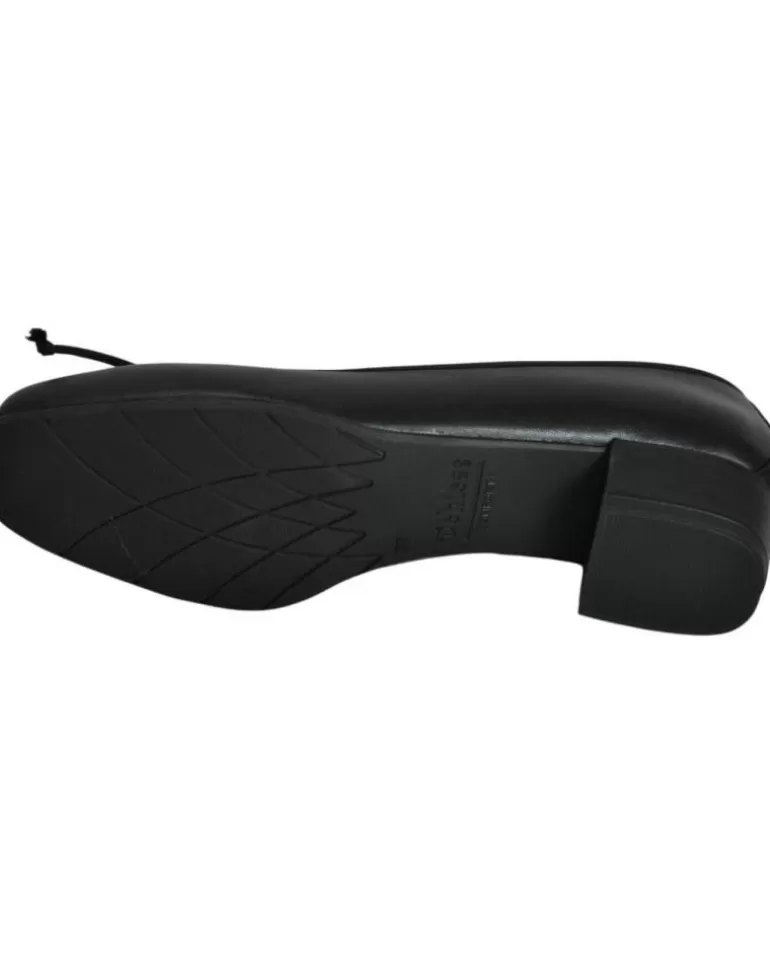 DCHICAS Zapatos De Tacón De Mujer - Manoletina Tacón Bajo De Piel Para Mujer Modelo Negro Flash Sale