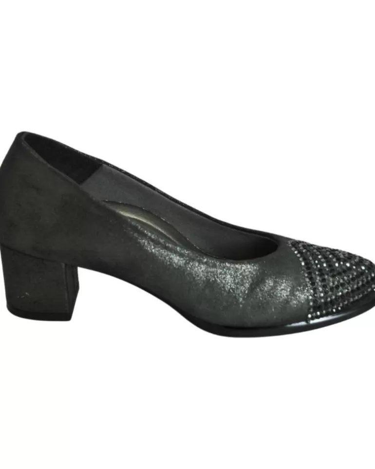 D`CUTILLAS Zapatos De Tacón De Mujer Doctor Utillas - Zapato De Tacón Mujer Corte Salon Ancho Antracita Best Sale