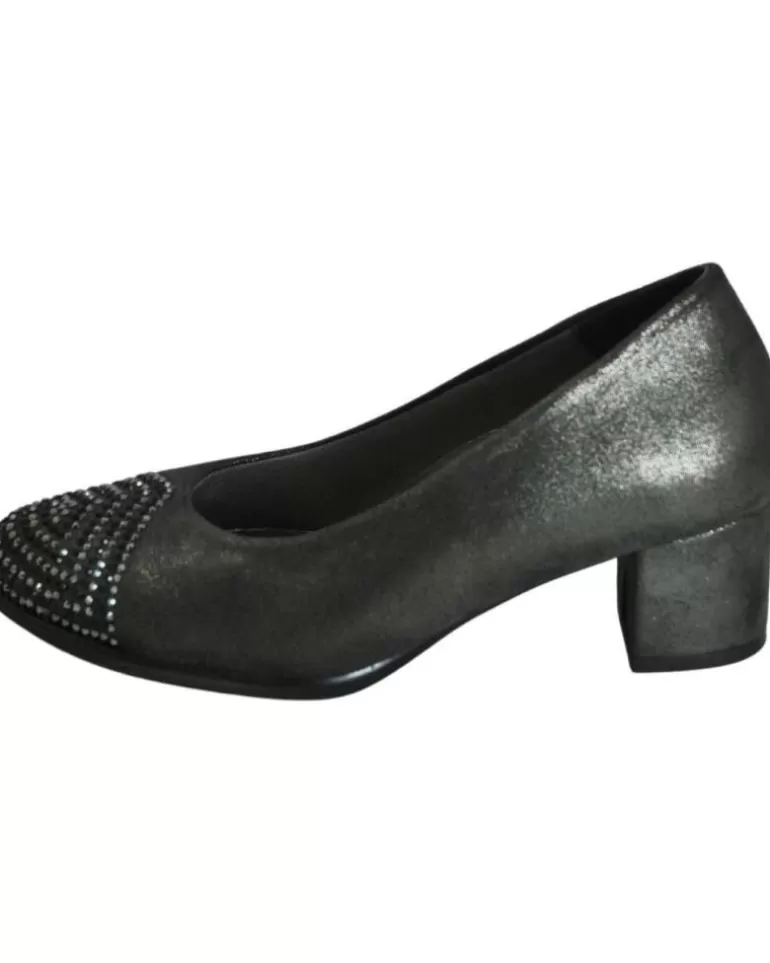 D`CUTILLAS Zapatos De Tacón De Mujer Doctor Utillas - Zapato De Tacón Mujer Corte Salon Ancho Antracita Best Sale