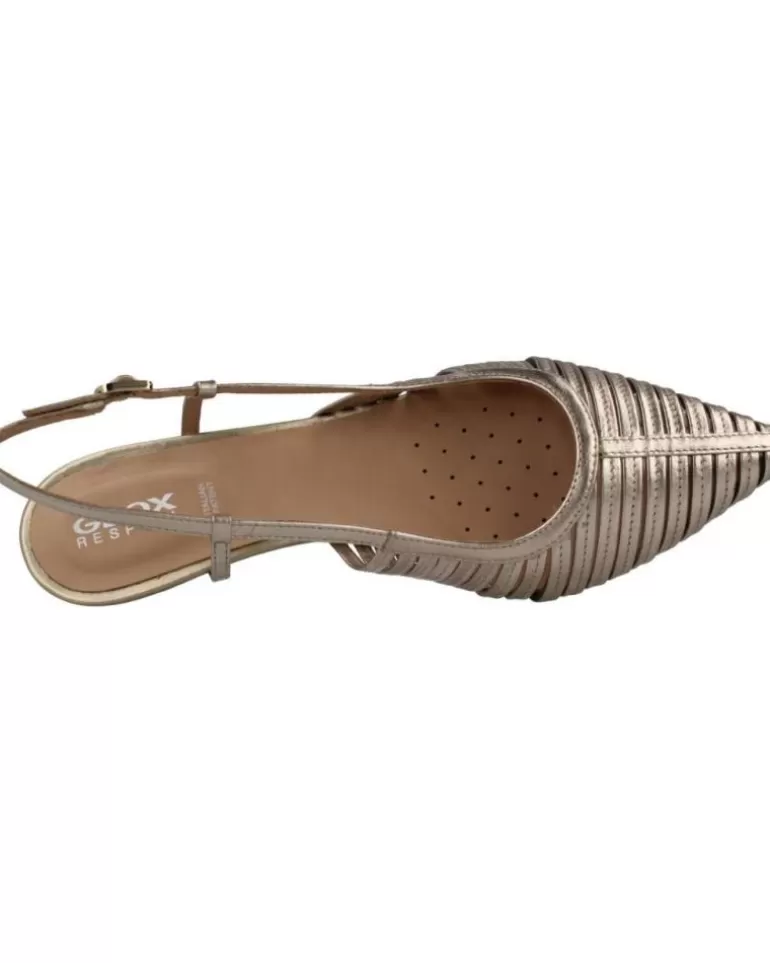 GEOX Zapatos De Tacón De Mujer D Bibbiana Oro Sale