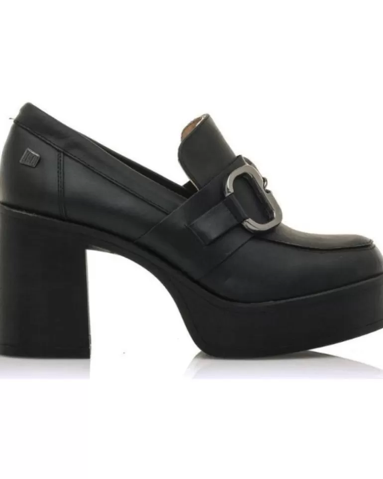 MTNG Zapatos De Tacón De Mujer Zapato Sixties Piel Mustang Negro Shop