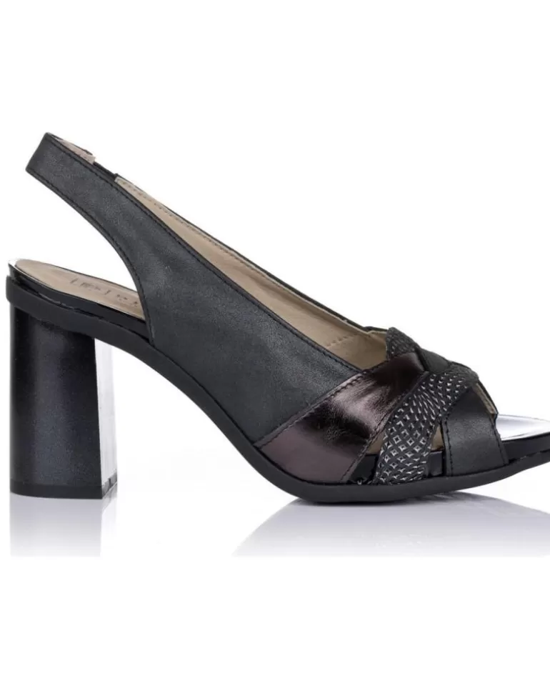 PITILLOS Zapatos De Tacón De Mujer Sandalias De Tacón 1552 Negras Negro Best Sale
