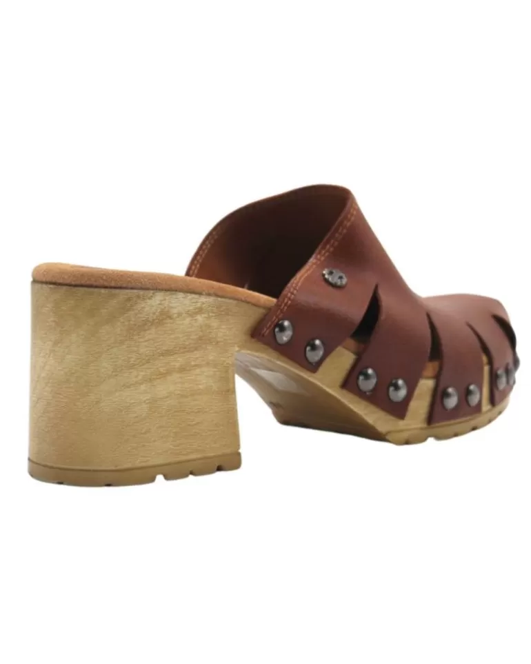 PORRONET Zapatos De Tacón De Mujer Zueco 2981 Cuero Flash Sale