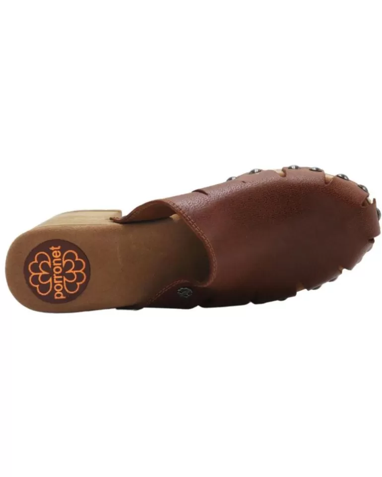 PORRONET Zapatos De Tacón De Mujer Zueco 2981 Cuero Flash Sale