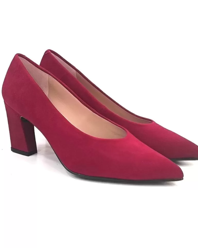 UNISA Zapatos De Tacón De Mujer Zapato Corte Salon De Ante Con Tacón Y Suela De Goma Ante Chili Ante Chili Sale