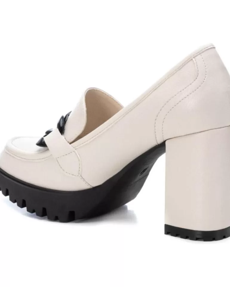 XTI Zapatos De Tacón De Mujer Mocasin Con Tacón Alto Para Mujer 140584 Hielo Fashion