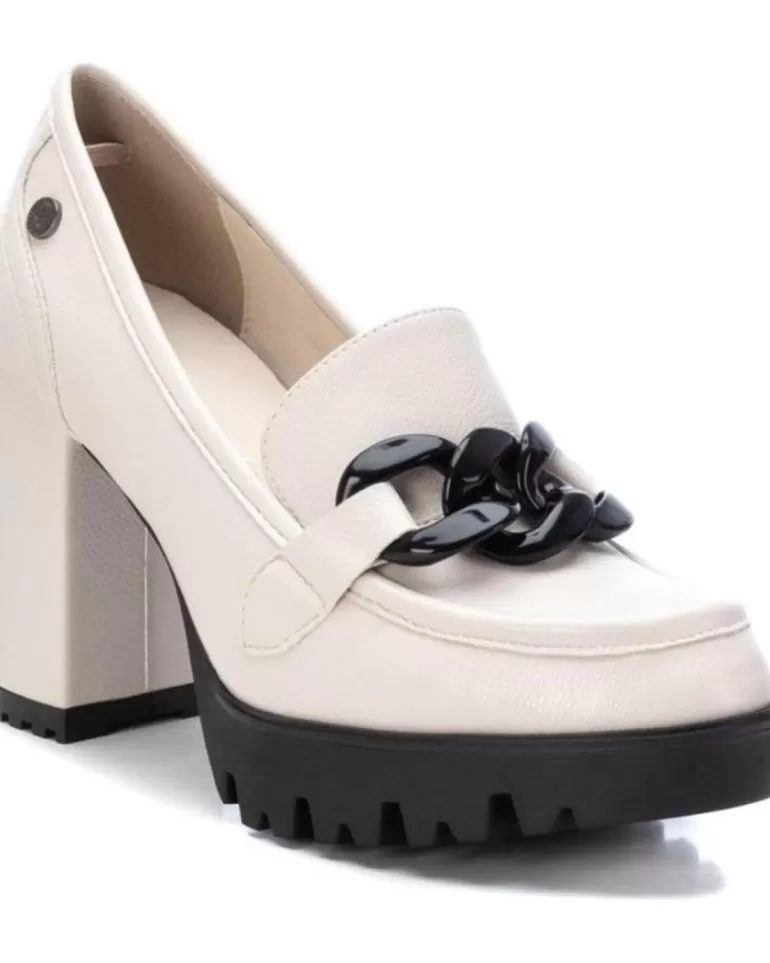 XTI Zapatos De Tacón De Mujer Mocasin Con Tacón Alto Para Mujer 140584 Hielo Fashion