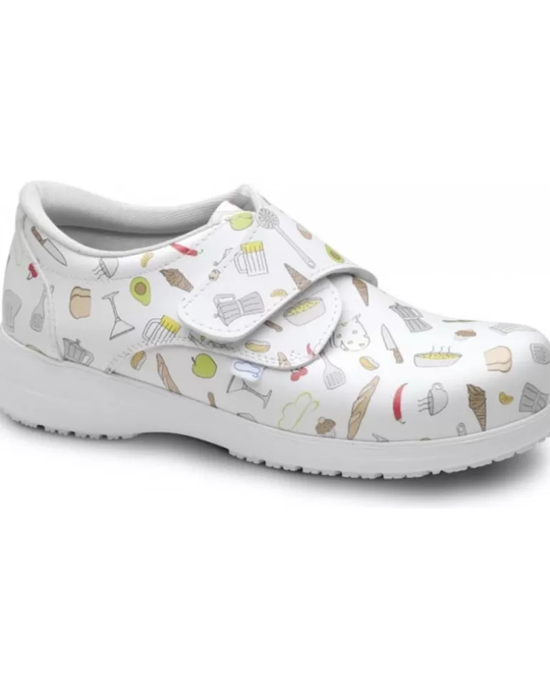FELIZ CAMINAR Zapatos De Mujer Y Hombre Zapato Sanitario Unisex Atom Hosteleria Blanco Fashion
