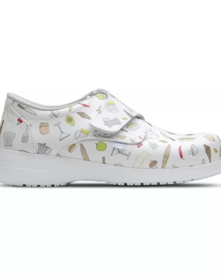 FELIZ CAMINAR Zapatos De Mujer Y Hombre Zapato Sanitario Unisex Atom Hosteleria Blanco Fashion