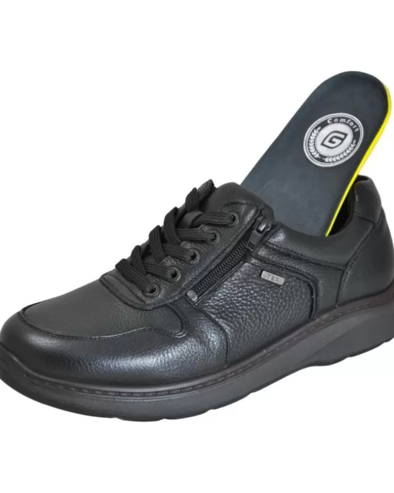 G COMFORT Zapatos De Hombre G Confort- Zapato Estilo Deportivo Hombre Cordon Y Remalle Schwarz-Black New
