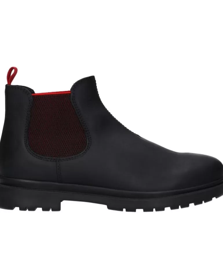 GEOX Zapatos De Hombre U16Dda 000Ff U Andalo C0048 Black-Red Flash Sale