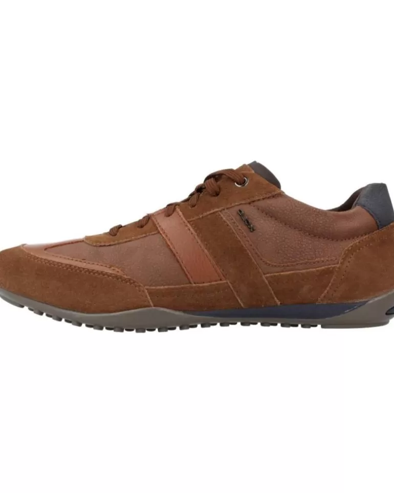 GEOX Zapatos De Hombre U Wells B- Suede Marron Cheap