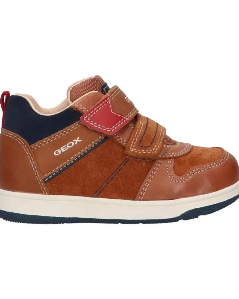 GEOX Zapatos De Niño B161La 022Me B New Flick Boy C6381 Lt Brown-Navy Outlet