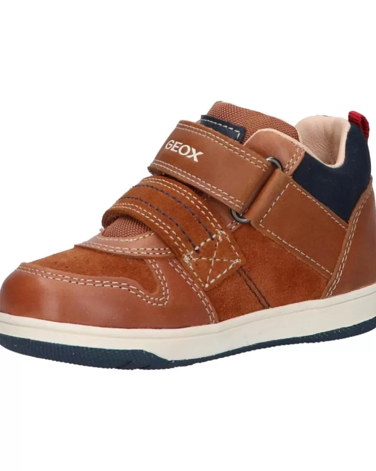 GEOX Zapatos De Niño B161La 022Me B New Flick Boy C6381 Lt Brown-Navy Outlet