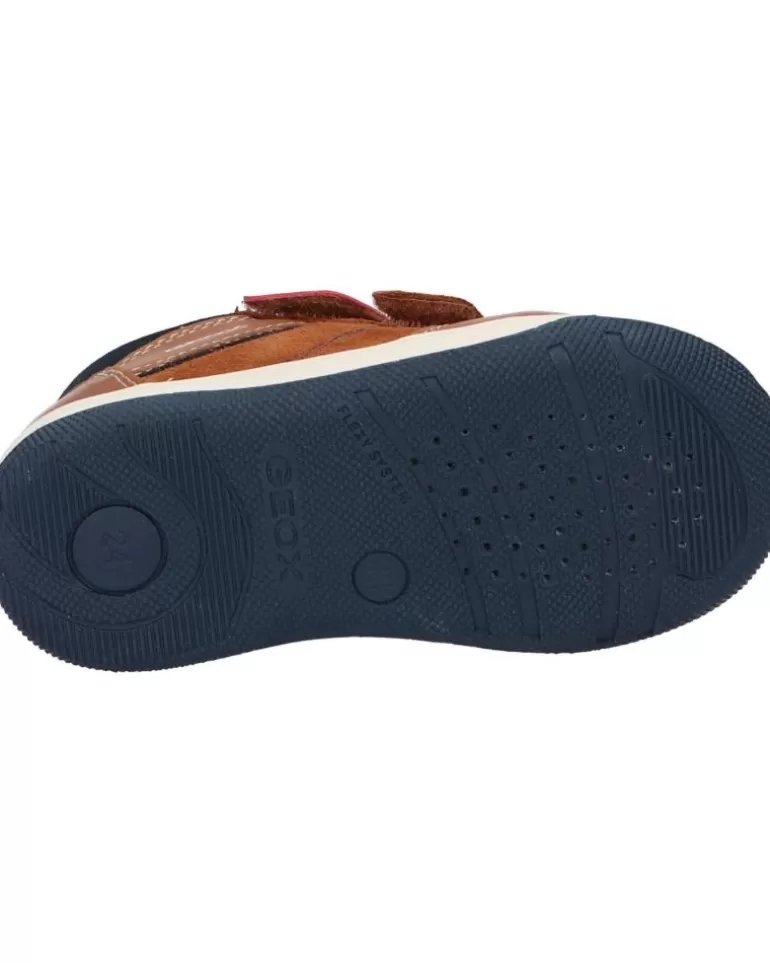GEOX Zapatos De Niño B161La 022Me B New Flick Boy C6381 Lt Brown-Navy Outlet