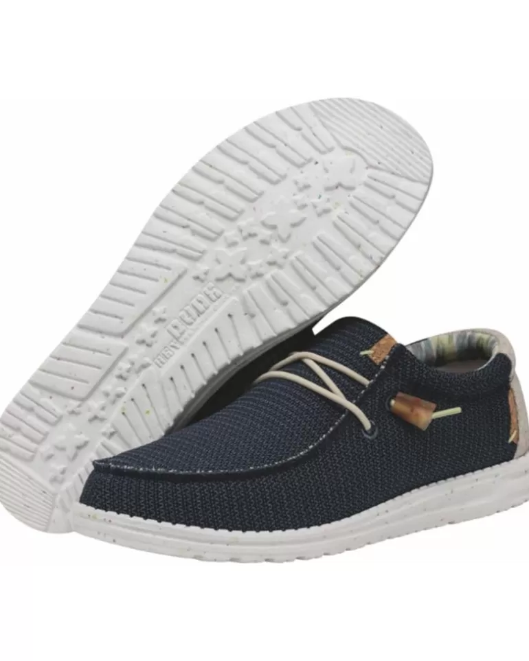 HEY DUDE Zapatos De Hombre Wally Eco Stretch Azul Flash Sale