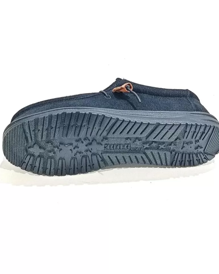 HEY DUDE Zapatos De Hombre Zapatilla De Lona Con Suela De Goma Negro Cheap