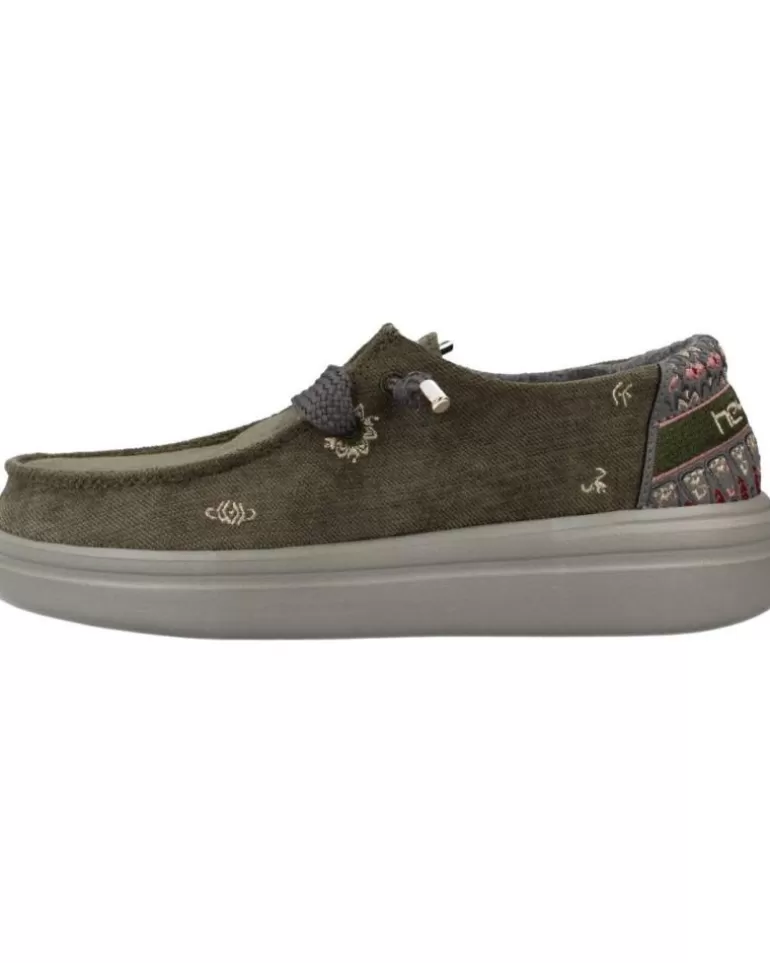 HEY DUDE Zapatos De Mujer Wendy Rise Verde New