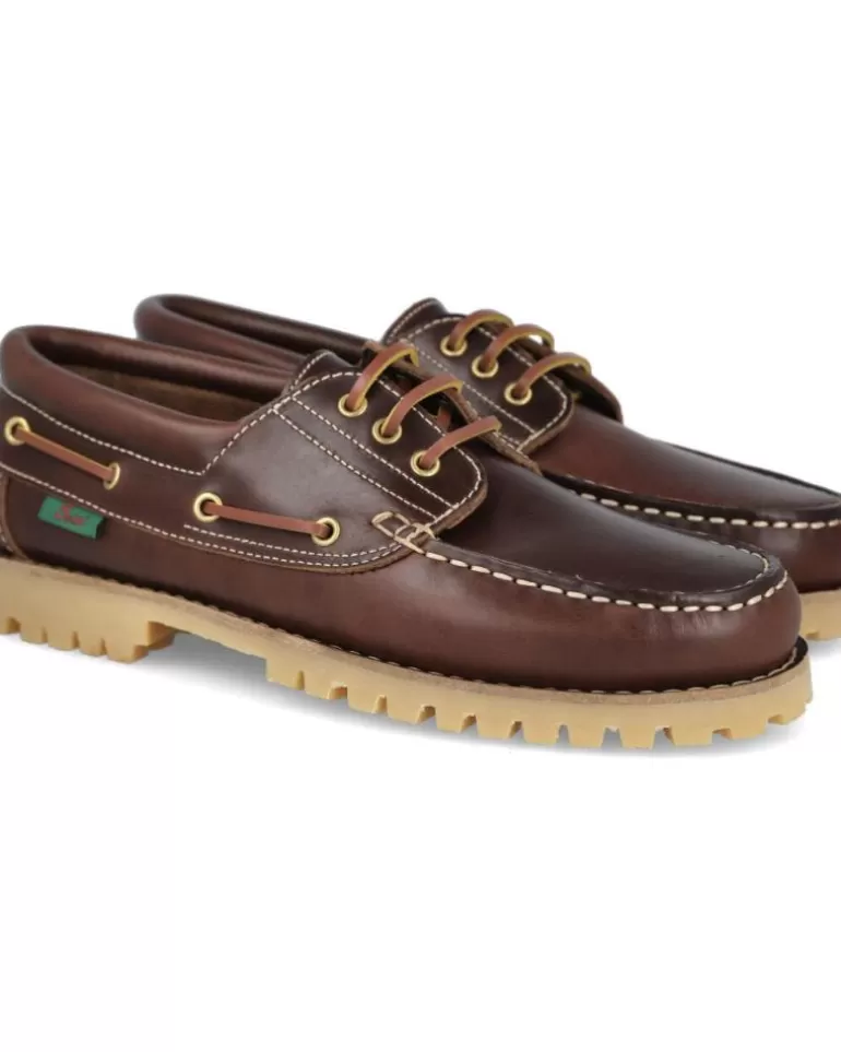 L&R SHOES Zapatos L&R Shoes De Hombre E252 2 Zapatos Nauticos Hombre Marron New
