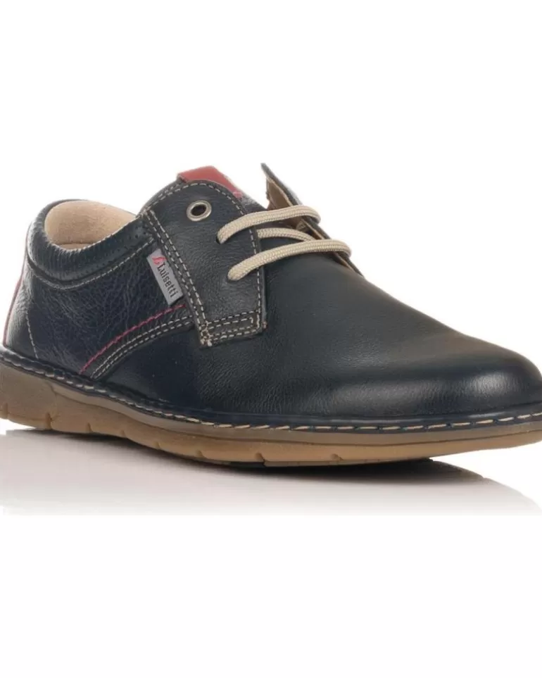 LUISETTI Zapatos De Hombre Zapatos Marino Sport 23321 Azul Flash Sale