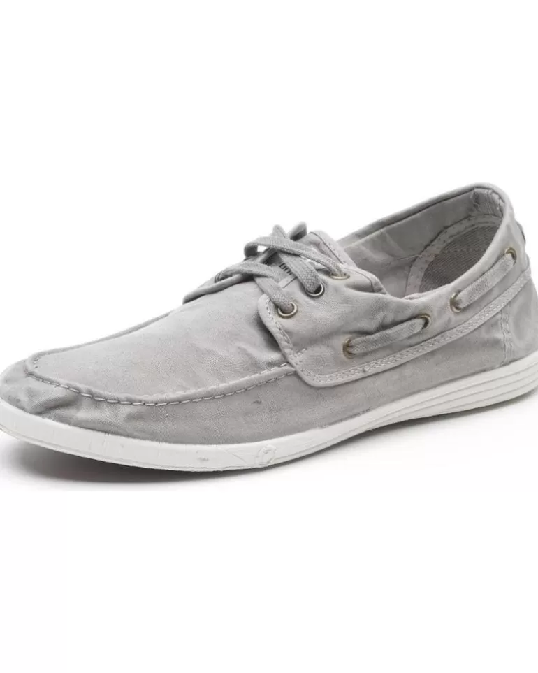 NATURAL WORLD Zapatos De Hombre 303E H - 48 Old Elbrus Nautico Enzimati Gris Claro Outlet