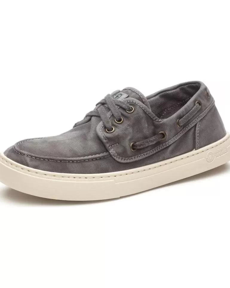 NATURAL WORLD Zapatos De Hombre 50-Old Quercia-Nautico Enz Alt Gris Enzimatico Outlet