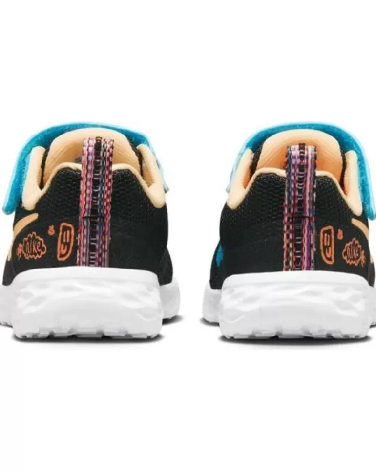 NIKE Zapatos De Niña Y Niño Zapatillas Revolution 6 Lil Negro Multi Online