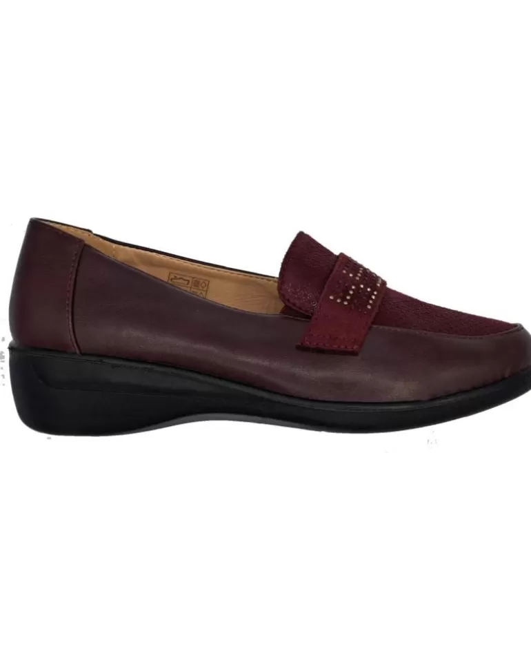 OTRAS MARCAS Zapatos De Mujer Mocasin De Cuña Burdeos Outlet