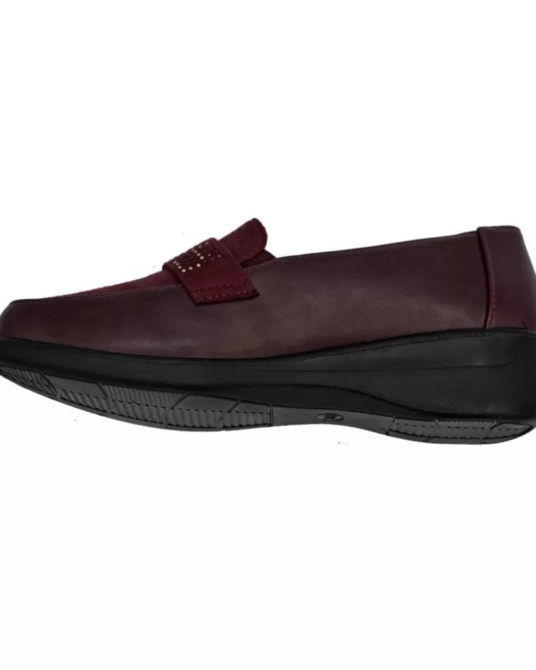 OTRAS MARCAS Zapatos De Mujer Mocasin De Cuña Burdeos Outlet