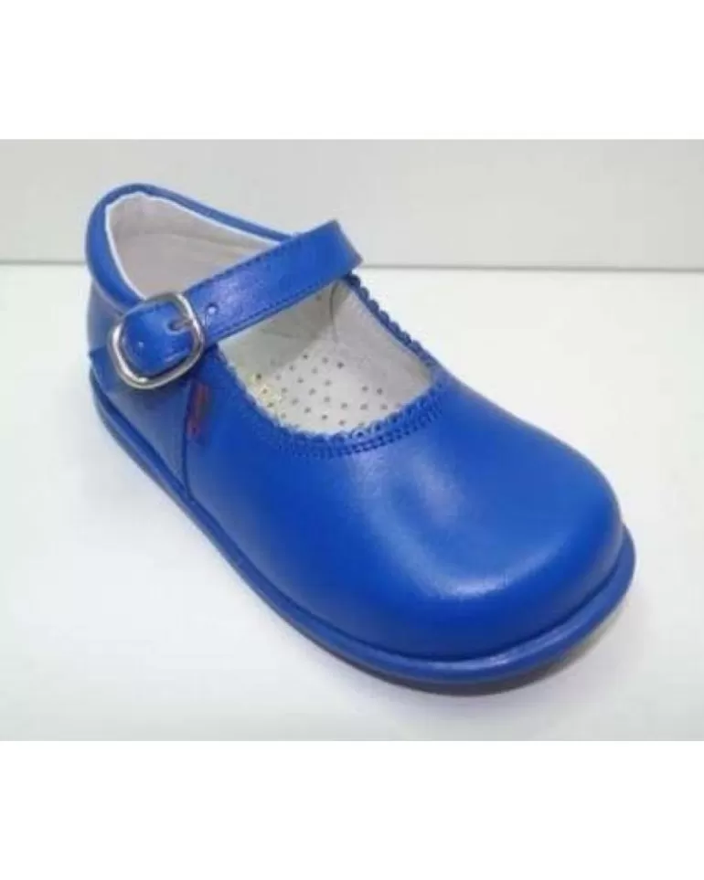 OTRAS MARCAS Zapatos De Niña Bambinelli 457 Merceditas Piel Con Hebilla Azul Flash Sale